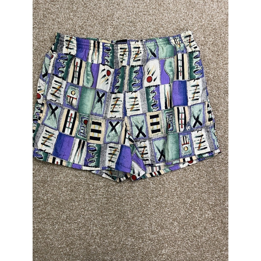 Vintage Le Coq Sportif Shorts Women M Print All Over Y2k Tennis Pickleball